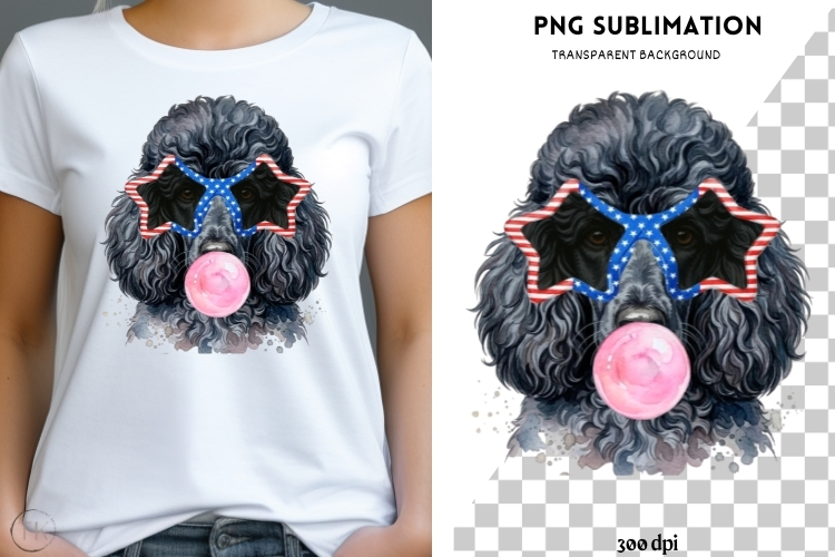 Black puddle with bubblegum png design for T-shirts