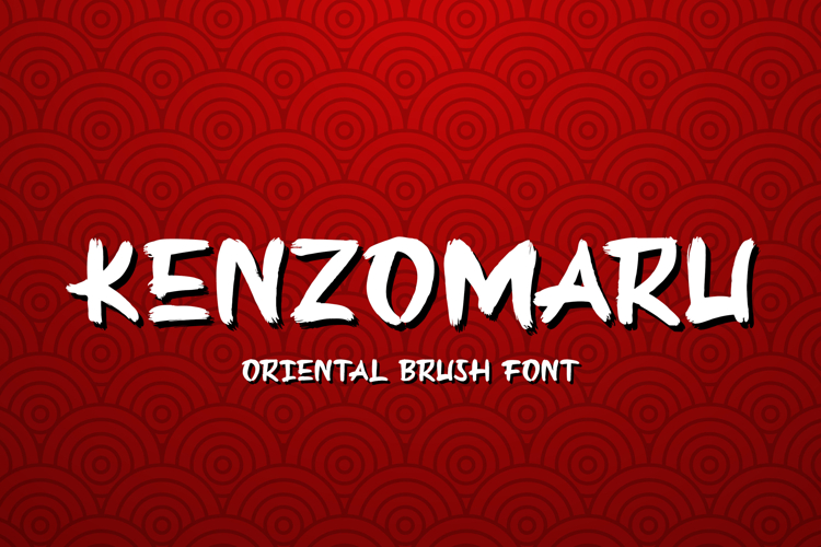 Kenzomaru - Oriental Brush Font