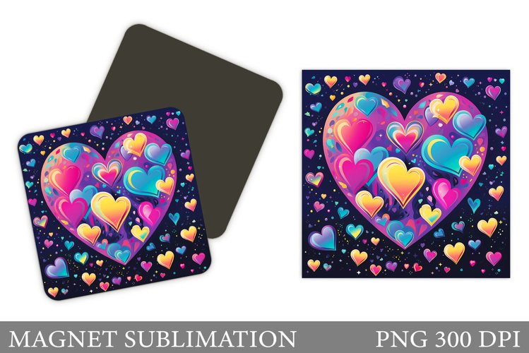 Valentines Hearts Magnet. Hearts Magnet Sublimation