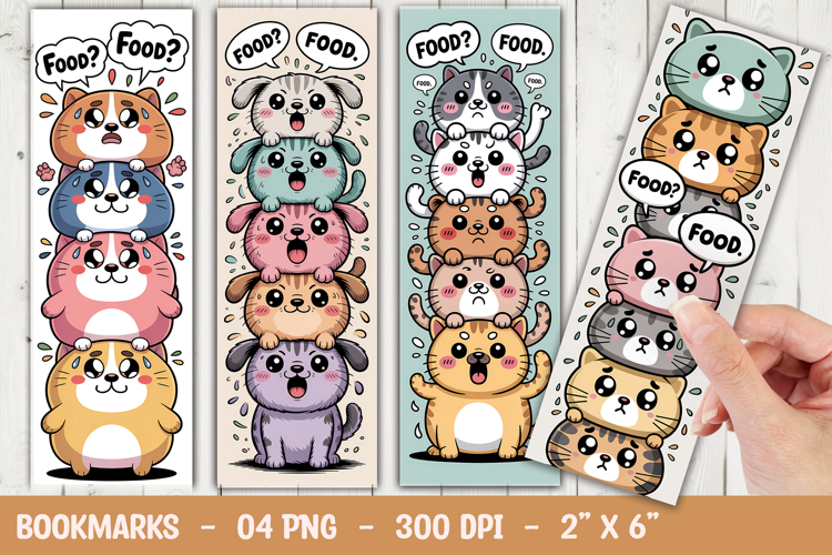 Cute Chubby Animals Bookmark Sublimation