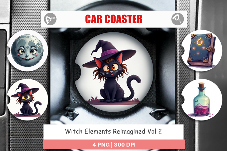 Car Coaster Witch Elements Reimagined