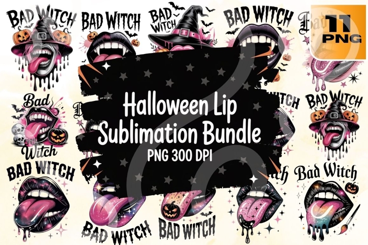 Halloween Lip PNG Bundle 11