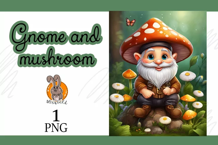 gnome and fly agaric