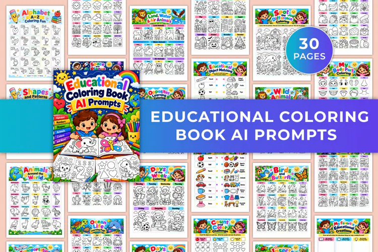 Educational Coloring Book Kdp interiors