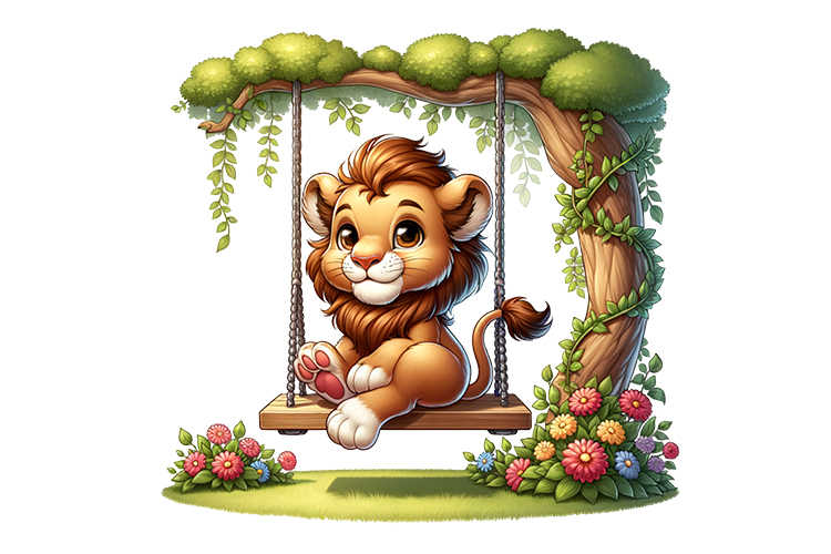 Cute Lion Clipart Image 3