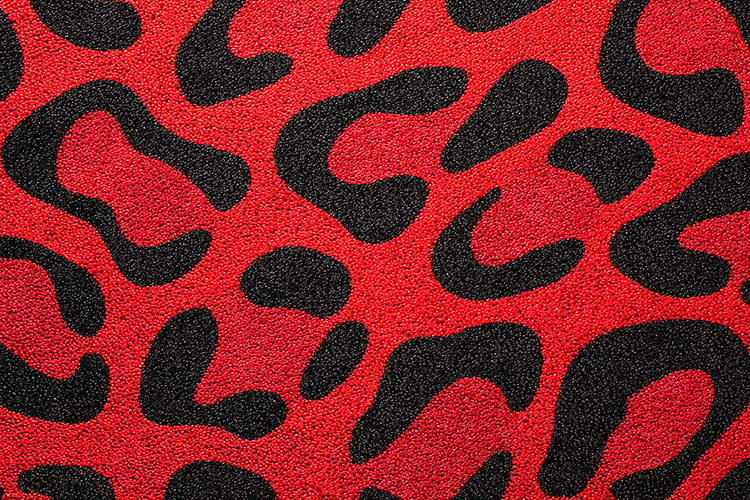 Bold Red Black Leopard Print Seamless Pattern Texture