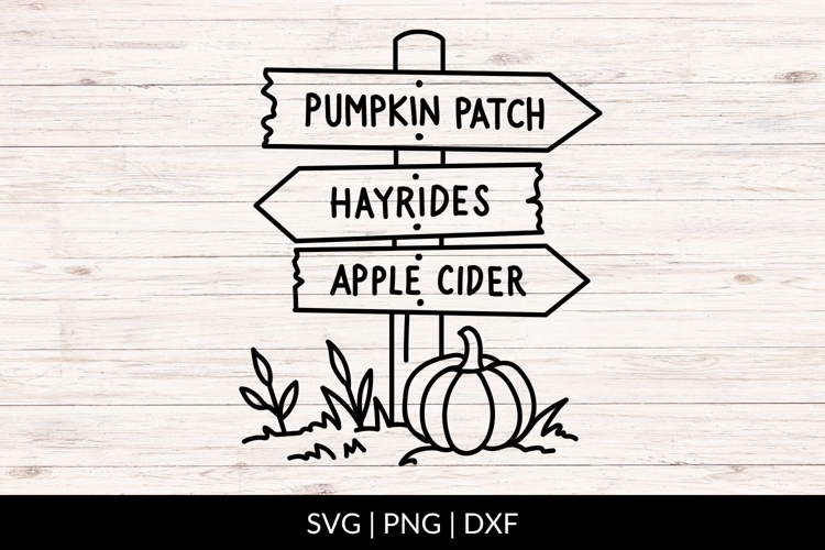 Hand Drawn Fall Signs SVG
