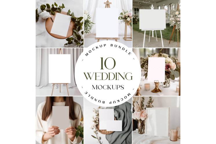 Wedding Mockup Bundle, Boho Card Mockup