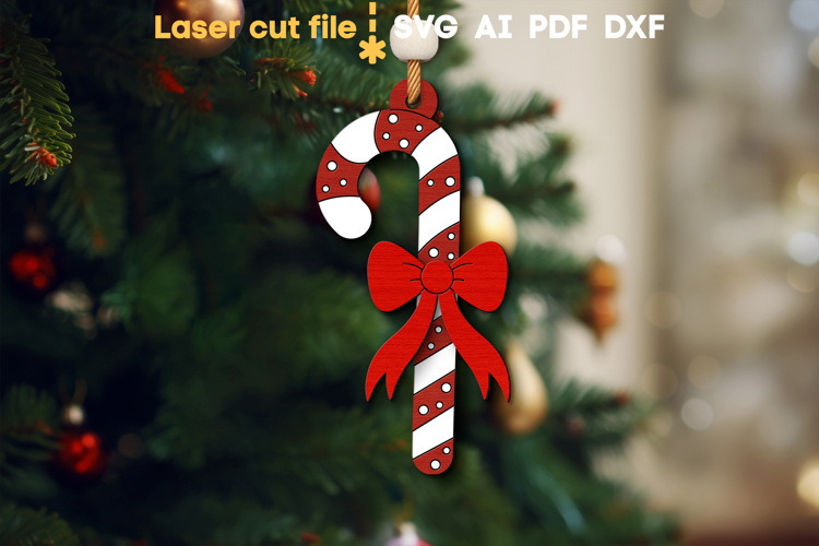 Christmas Ornament SVG laser cut file for Glowforge