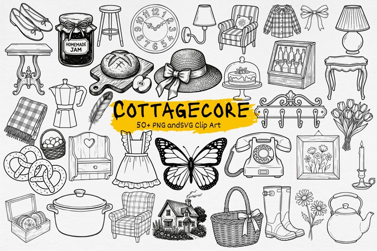 Vintage Cottagecore Clipart