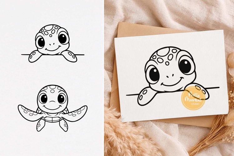 Cute Sea Turtle SVGs Image 4