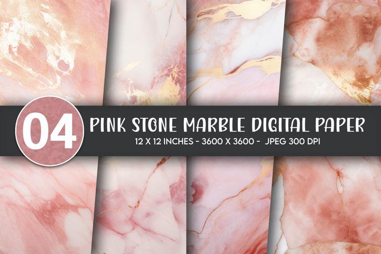 Pink Stone Marble Digital Paper