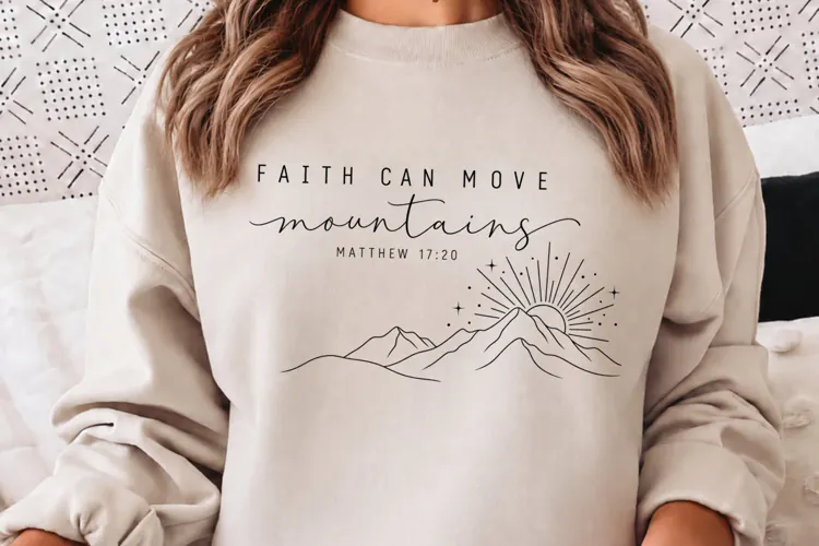Steady in Faith Mountain PNG, Walk by Faith Christian Mounta