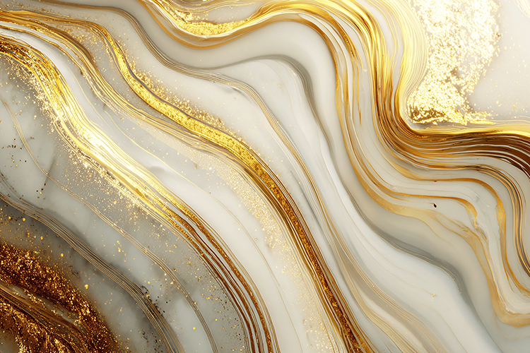 A marble gold and white swirling lines & a touch of elegance