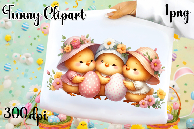 Spring animal clipart|Cute chicken easter animals clipart