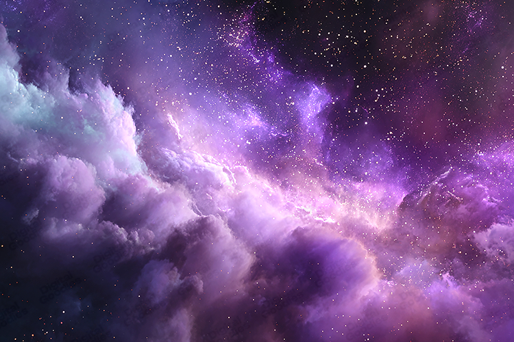 Purple Galaxy Nebula Background Cosmic Space Art