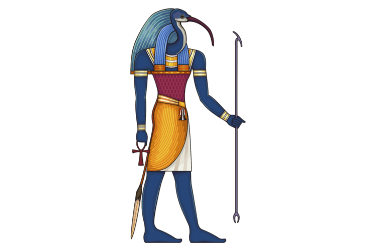 Thoth.Egyptian ancient symbol. Culture.Design element.