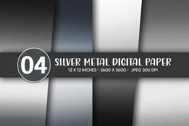 Silver Metal Digital Paper