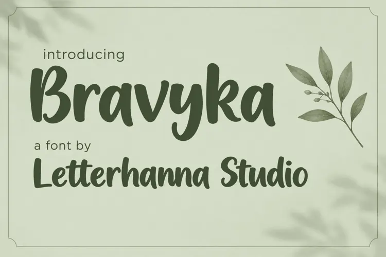 Bravyka Bold Script Hand Lettering Font for Standout Brandin