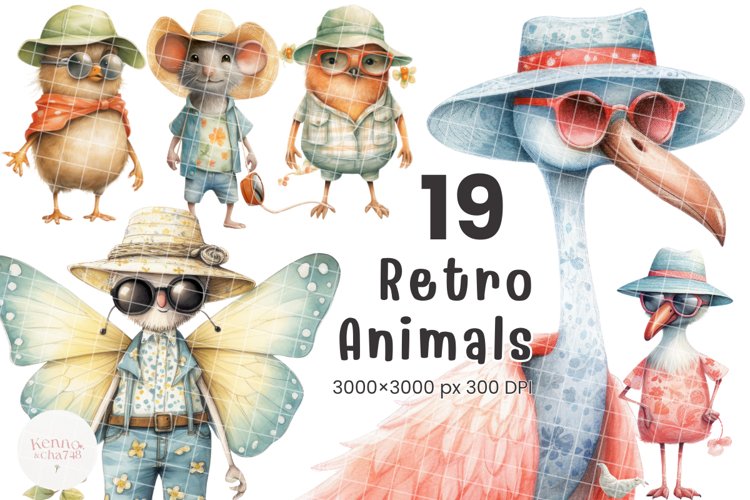Retro Animals example image 1