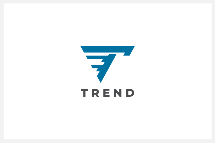 Trend Letter T Logo Design Vector