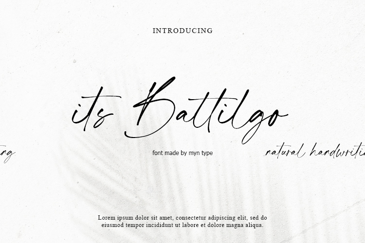 Its Battilgo - Handwritten Script