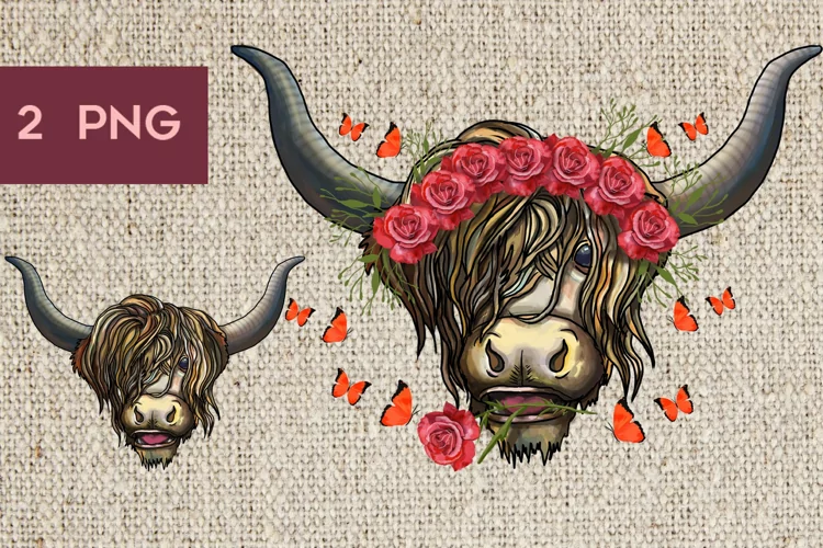 Alpine Cow, Roses, Sublimation T-shirt Design