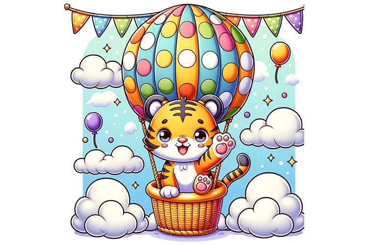 Cute Tiger Clipart - PNG File