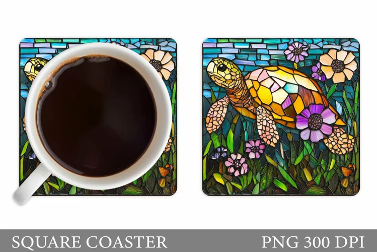 Sea Turtle Coaster Design. Turtle Coaster Sublimation