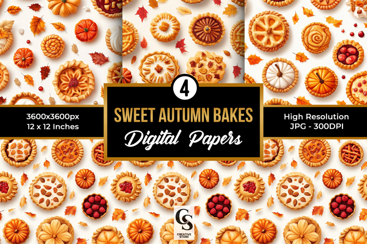 Sweet Autumn Bakes Digital Paper