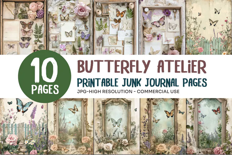 Butterfly Atelier Junk Journal Pages