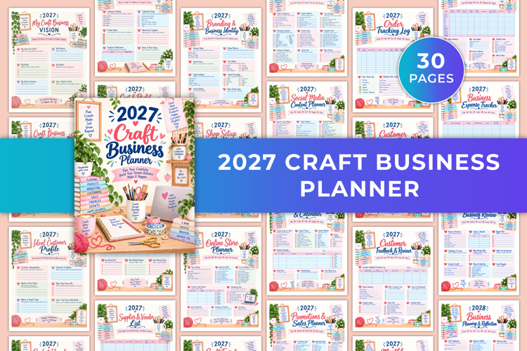 2027 Craft Business Planner Kdp interiors
