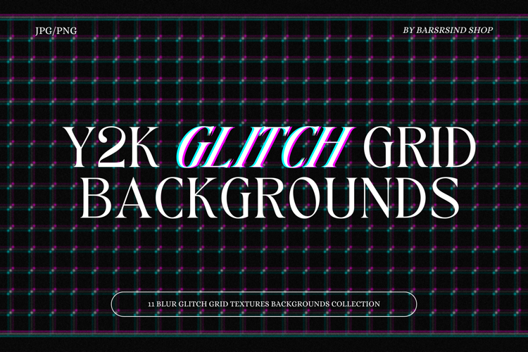 Retro Y2K Glitch Grid Textures