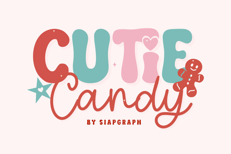 Cutie Candy - Cute Christmas Duo Font example image 1