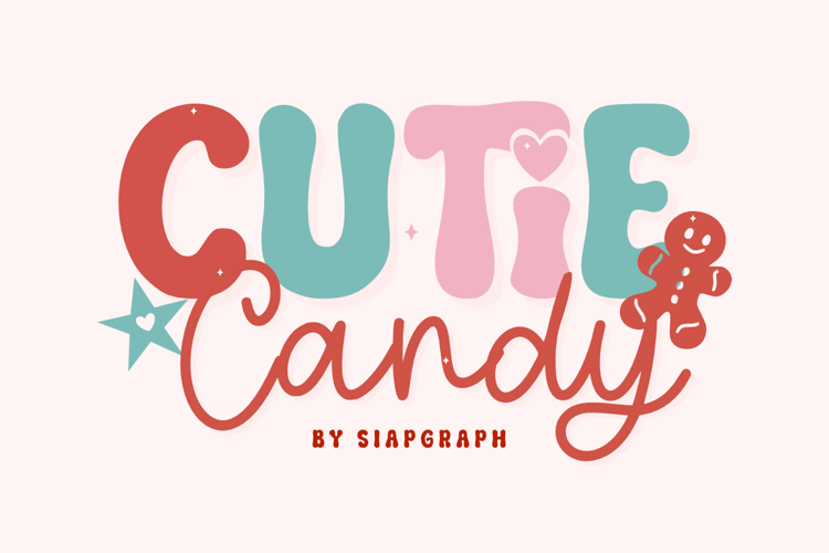 Cutie Candy - Cute Christmas Duo Font