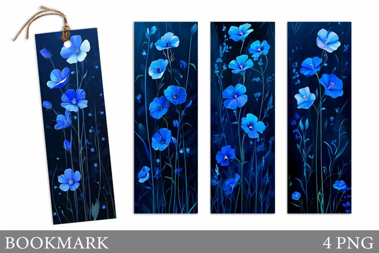 Flowers Bookmark Design. Floral Bookmark Sublimation
