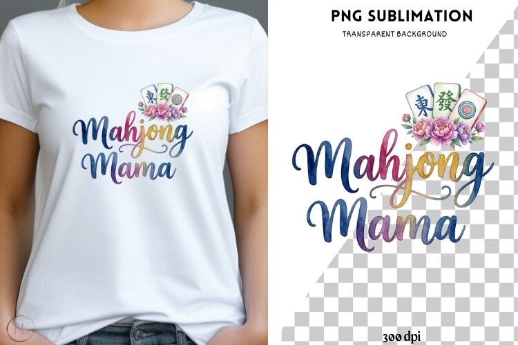 Mahjong png design for T-shirts example image 1