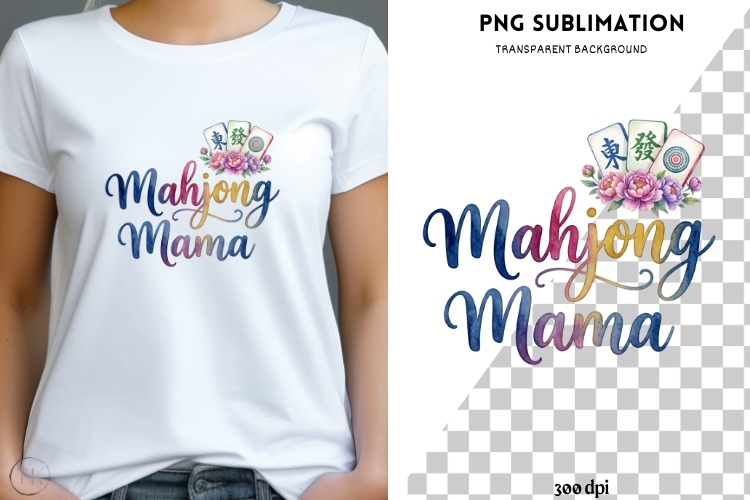 Mahjong png design for T-shirts