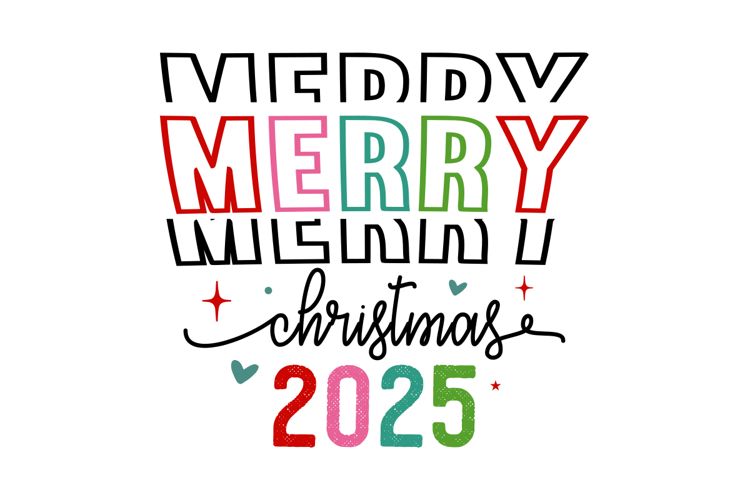 Merry Christmas 2025 Svg Design