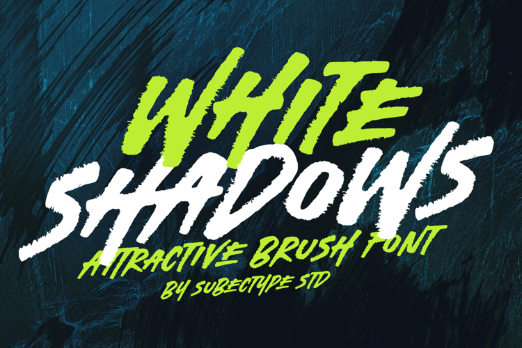 White Shadow - Sport Brush Font
