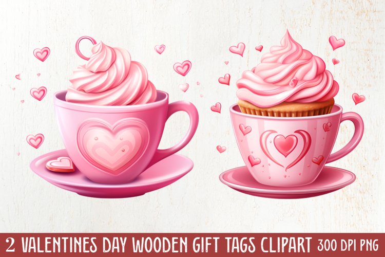 Valentine Coffee Cup Sublimation Clipart