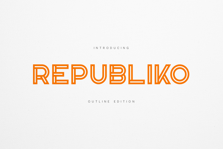 Republiko Outline Modern Geometric Display Font