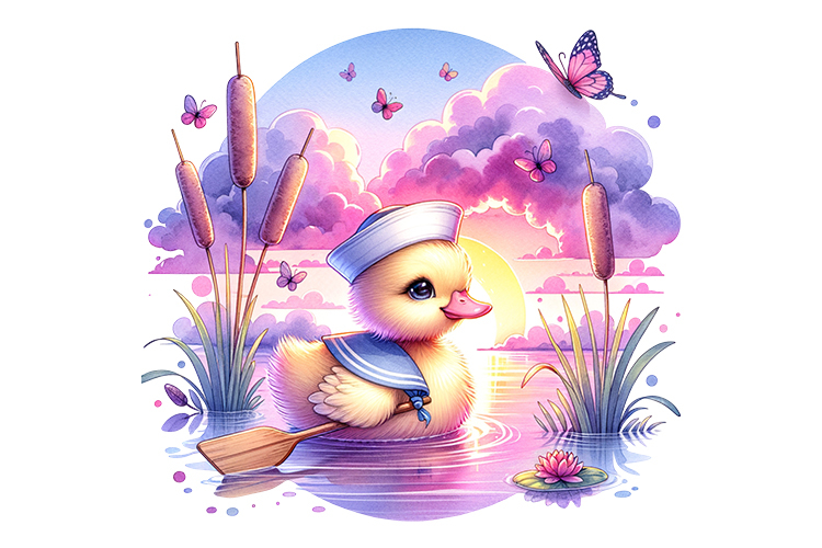 Cute Duck Clipart Image 5
