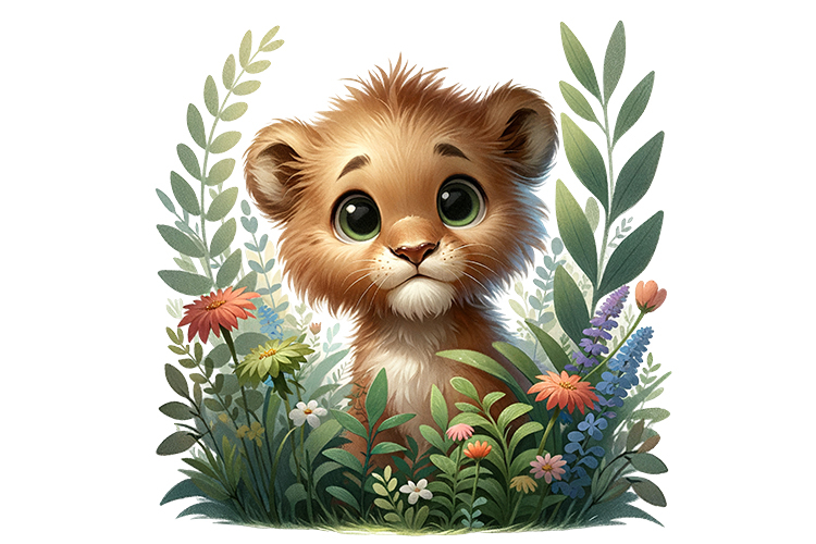 Cute Lion Clipart Image 2