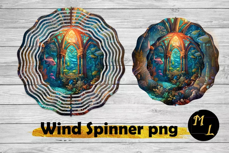 Stained Glass Wind Spinner sublimation,Marine Wind Spinner