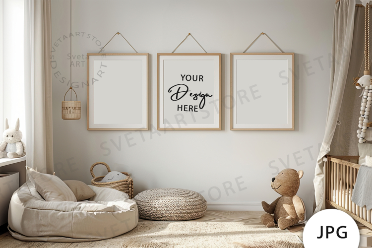 Frames Mockup, Baby Room Mockup JPG