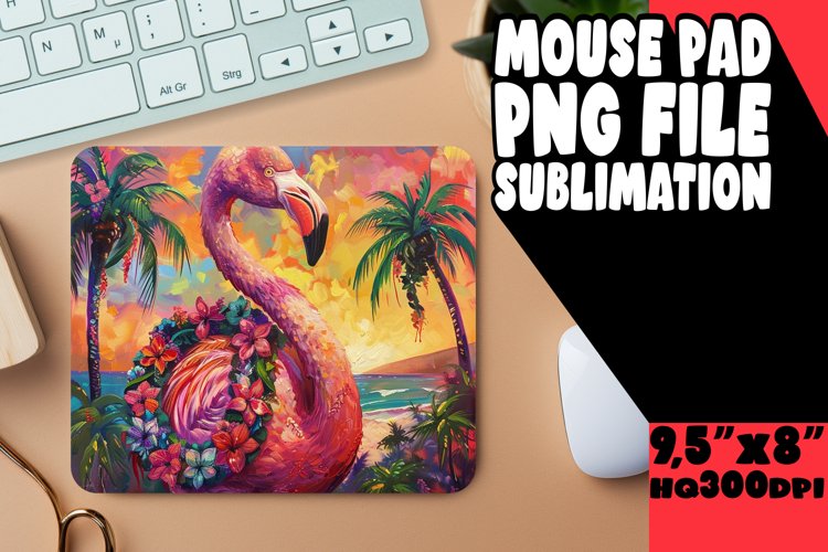 Colorful Flamingo Mouse Pad - Summer Vibes