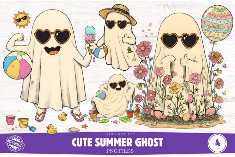 Cute Summer Ghost Clipart