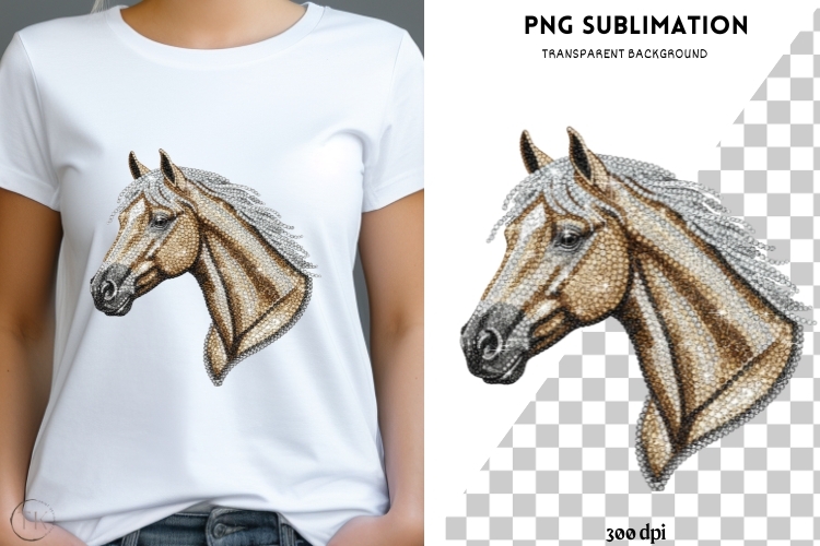 Horse head png design for T-shirts