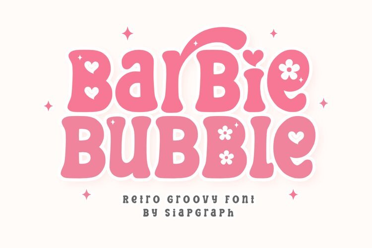Barbie Bubble - Retro Groovy Font example image 1